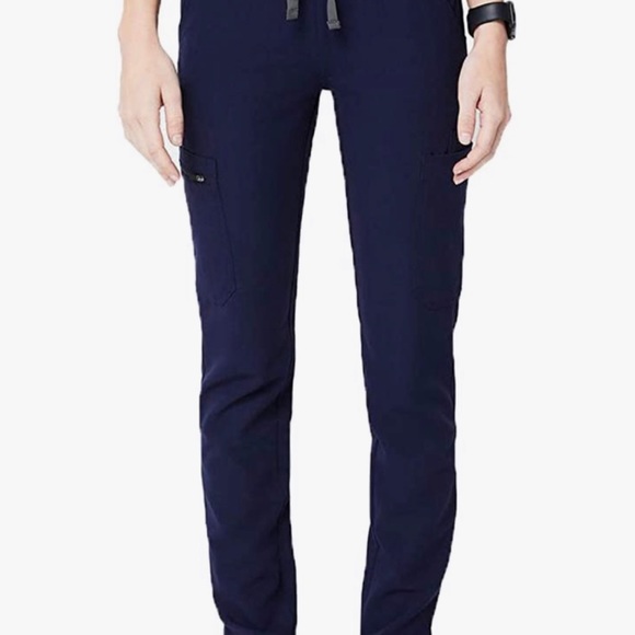 Figs Pants & Jumpsuits Figs Yolo Skinny Scrub Pants Navy Blue Large